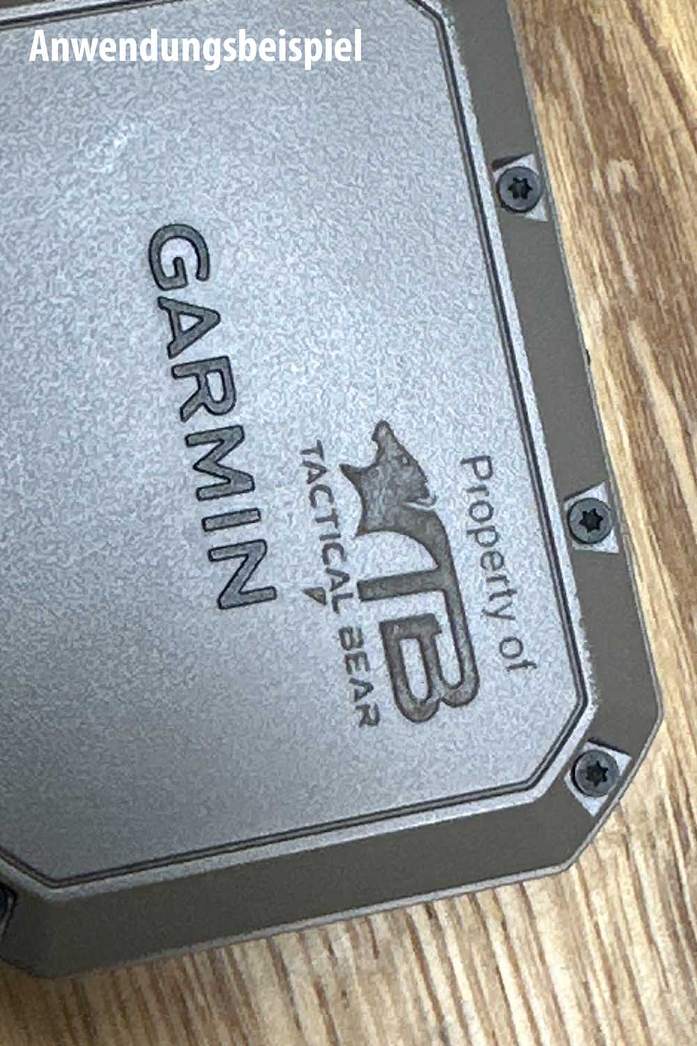 personaliesierte Rückseite von Garmin Xero C1 PRO